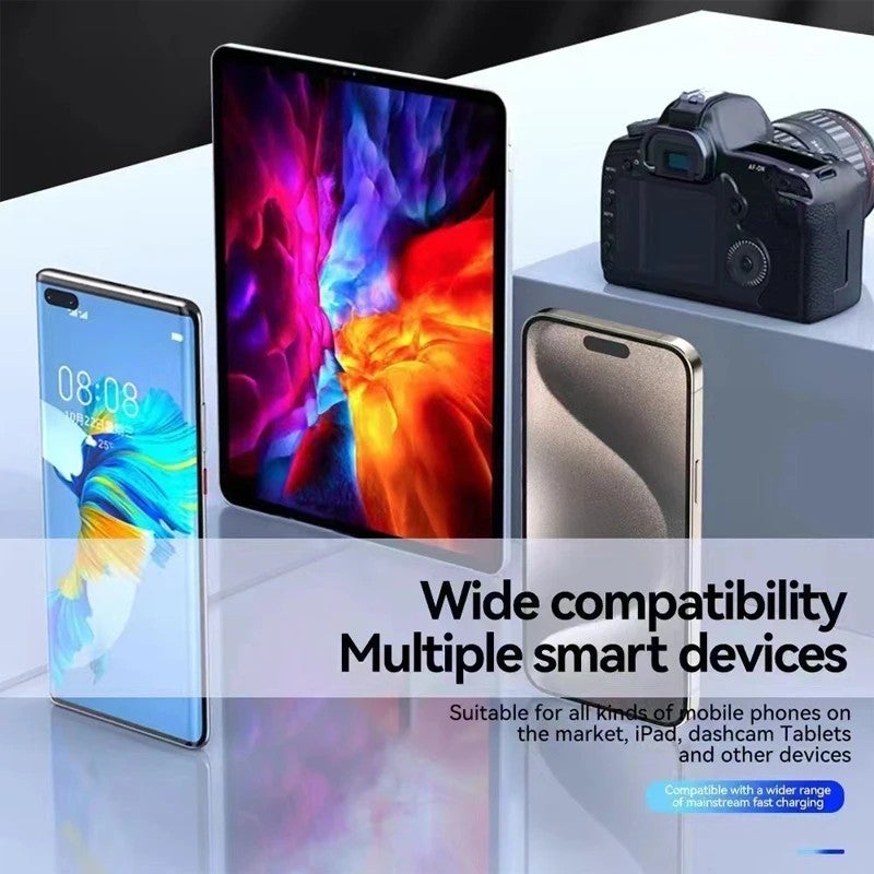 Bluejw 120W Super Fast Car Charger, Retractable USB Type C Charger with LED Voltage Display, 4-in-1 Automobile Charger, QC3.0, OTP Protection, 5V/1A - Image 5